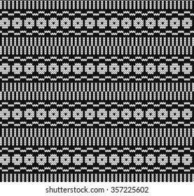 Knitted abstract seamless pattern