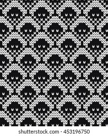 Knitted abstract seamless pattern