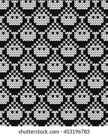 Knitted abstract seamless pattern