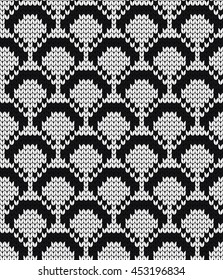 Knitted abstract seamless pattern