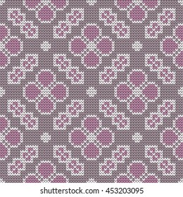 Knitted abstract seamless pattern
