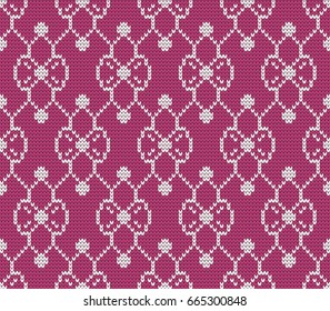 Knitted abstract seamless pattern