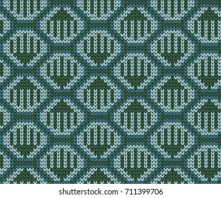 Knitted abstract seamless pattern