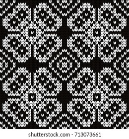 Knitted abstract seamless pattern