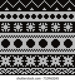 Knitted abstract seamless pattern