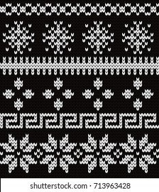 Knitted abstract seamless pattern