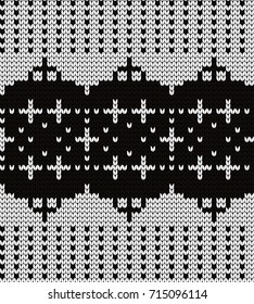 Knitted abstract seamless pattern