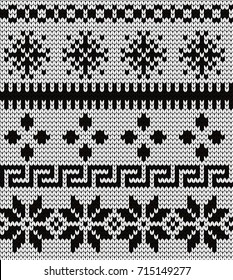 Knitted abstract seamless pattern