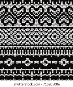 Knitted abstract seamless pattern