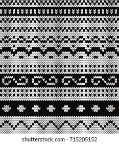 Knitted abstract seamless pattern