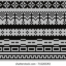 Knitted abstract seamless pattern