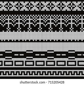 Knitted abstract seamless pattern