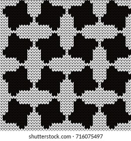 Knitted abstract seamless pattern