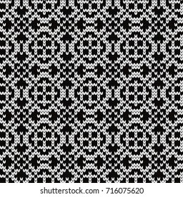 Knitted abstract seamless pattern