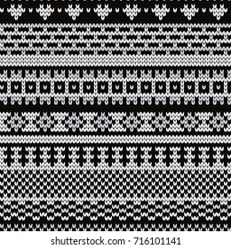 Knitted abstract seamless pattern