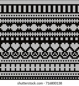 Knitted abstract seamless pattern