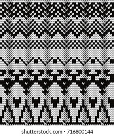 Knitted abstract seamless pattern