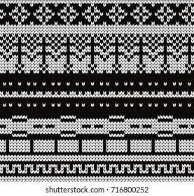 Knitted abstract seamless pattern