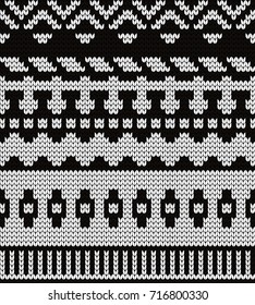 Knitted abstract seamless pattern