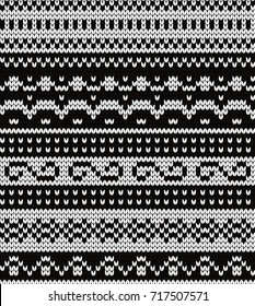 Knitted abstract seamless pattern