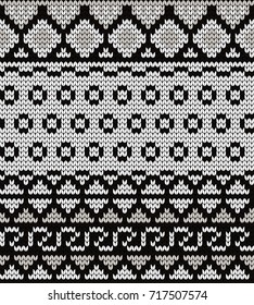 Knitted abstract seamless pattern