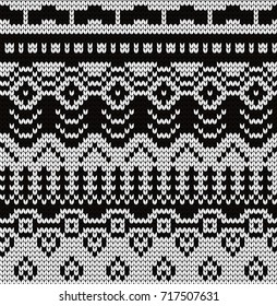Knitted abstract seamless pattern