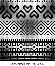Knitted abstract seamless pattern