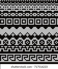 Knitted abstract seamless pattern