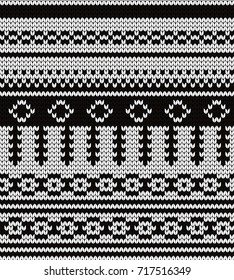 Knitted abstract seamless pattern