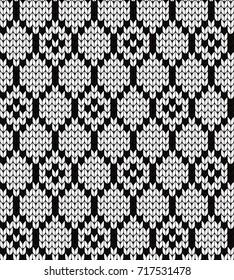 Knitted abstract seamless pattern