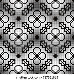 Knitted abstract seamless pattern