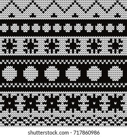 Knitted abstract seamless pattern