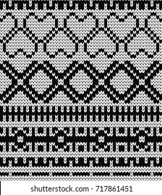 Knitted abstract seamless pattern