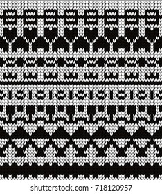 Knitted abstract seamless pattern