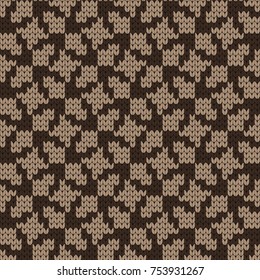 Knitted abstract seamless pattern