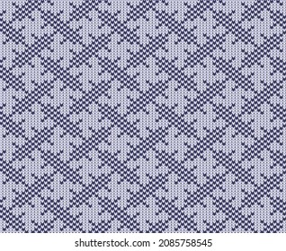 
Knitted abstract seamless vector pattern