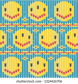 Knitted accessories with smiles