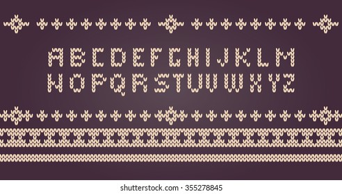 Knitted alphabet