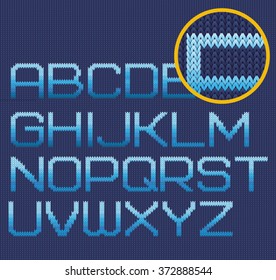 Knitted alphabet
