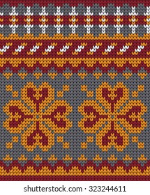 knitted autumn seamless pattern