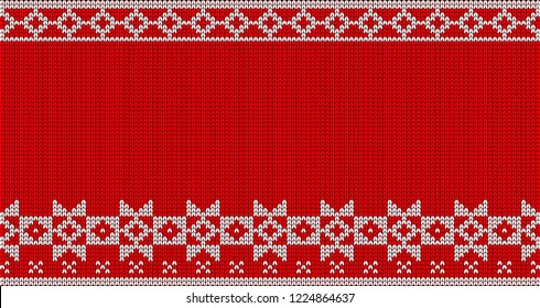 Knitted background. Celebration of Merry Christmas and New Year. For Holiday Greeting cards, banners, tags and labels.