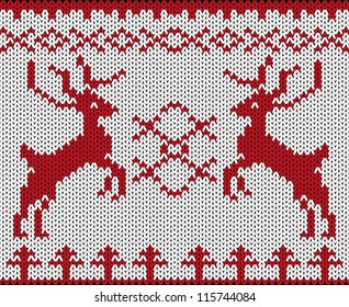 Winter Christmas Xmas Knitted Seamless Abstract Stock Vector - 