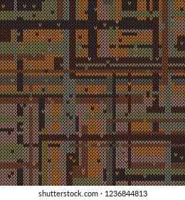 knitted background with different colors illustration