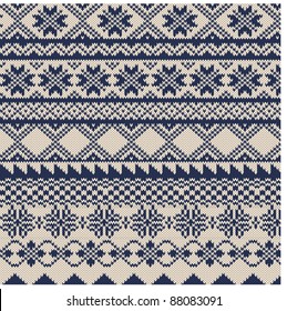 Knitted background in Fair Isle style