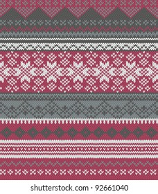 Knitted background in Fair Isle style