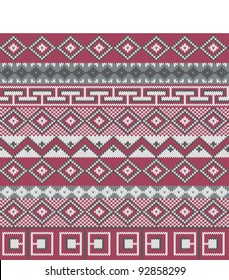 Knitted background in Fair Isle style