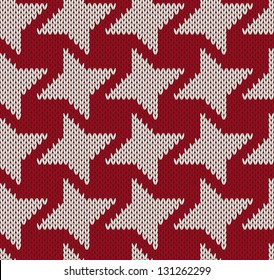 Knitted background with geometric figure seamless