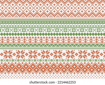 Knitted background with nordic pattern.