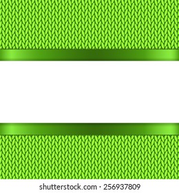 Knitted background with space for text