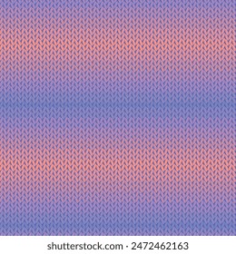 Knitted blended colored stripes seamless pattern. Fabric imitation vector background. Flat style knit wallpaper. Cute gradient fashion print